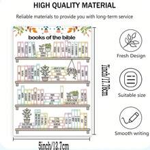10pcs Bible Study Tracking Stickers, Bible Reading Progress Navigator, Bible Verse Notebook Accessories, Women's Bible Chapter Recordable Bookmarks, Self-Adhesive, Writable, Colorful Stickers Scrapbook Supplies Scrapbook Stationery - Color - View 5