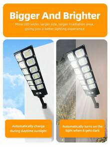 8000W Solar Power Outdoor Street Lights - 6500K Solar Parking Lot Lights Commercial Dusk To Dawn, Double Row 12 Grid 504 Led Courtyard Wall Light,Heavy Duty Split Type LED Solar Street Light Remote Control, Street Lights Solar Powered For Yard/DrivewayHuman Body Sensing Street Light, Super Bright Automatic Sensing Solar Street Light Suitable For Streets, Courtyards, Garage Entrances, Etc. - Solar Lights - View 8