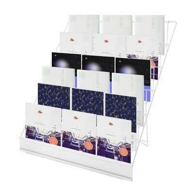 Wire Magazine Rack, Magazine Rack Floor With 6 Open Tiers, Literature Display Rack, Tabletop Display Stand (White) GIFT FOR FRIENDS OR FAMILY