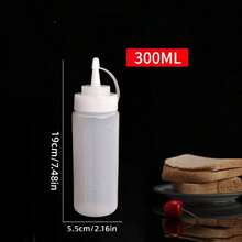 1pc Squeeze Sauce Bottle Tomato Salad Dressing Plastic Pointed Squeeze Seasoning Bottle, With Leak Proof Lid And Scale Line. Plastic Seasoning Squeeze Bottle For Tomato Sauce, Mustard, Oil, Salad, Etc - White - View 15