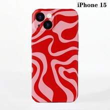 1pc Minimalist Asymmetrical Patchwork Pattern Glossy Hard Shell Phone Case, Suitable For IPhone 11/12/13/14/15/16 Pro Max