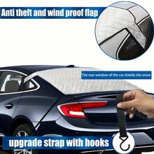 汽车后窗防雪罩，防雪防冰挡风玻璃保护罩，防水挡风玻璃雪罩，冬季汽车必备配件（140厘米*80厘米） - 特斯拉專用 - 查看 6