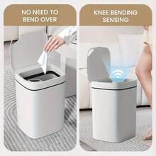 Senmeo L8 Cream White Smart Sensor Trash Can (14/16L, Single Mode) | Touchless Motion Sensor Bin - Silent Sealed Kitchen Trash Can - 14公升 - 查看 8