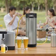 Corny Keg, 5 Gallon Ball Lock Keg, SUS304 Cold Brew Kegs With Dual Rubber Handles & Heavy-Duty Rubber Bottom, Brewing Equipment For Home Brewing Party, 1 PCS - Storage Bucket 5gal - View 9