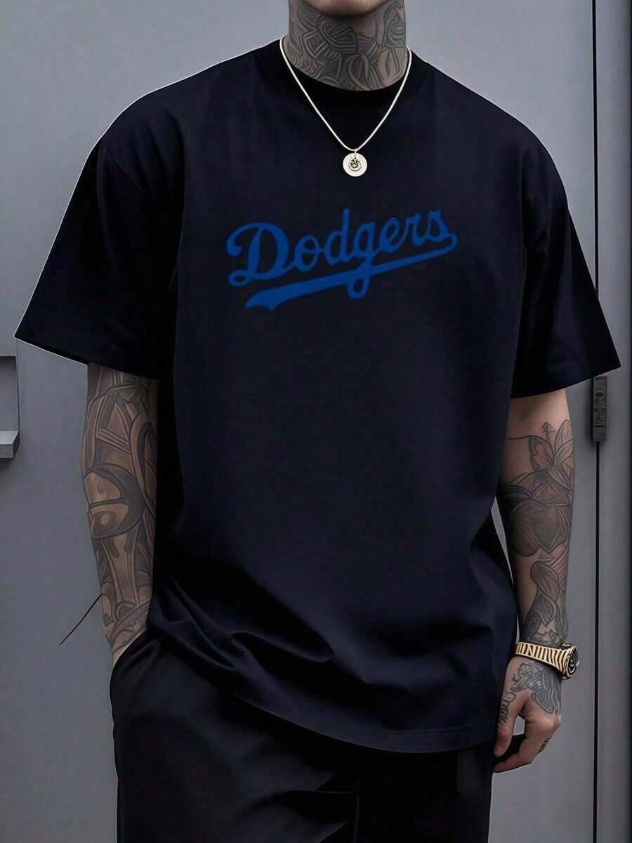 -Shirt 1 Unit Of 220 Grams,% Cotton-Shirt With Digital Print, Baseball Style, Men's Casual Shirt,  Sporty Design Summer, Urban Clothing, Baseball Fans.Casual Short-Sleeve-Shirts Men And Women - 黑色 - 查看 1