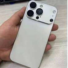 Película protectora de lente de vidrio de alta resistencia compatible con iPhone 14/15/16 Pro Max - Plateado - Ver 7