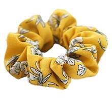Korean Style Pearl Scrunchies - Fashion Floral Fabric Hair Ties Women - Korean Flower Accessoriesvalentine's Day RFC0 - 82-黃色 - 查看 6