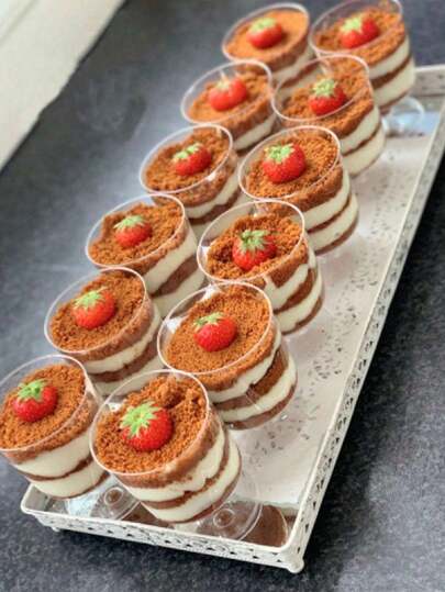 10pcs 150ml High Quality Dessert Cups (Please Confirm The Specifications And Size Before Purchasing). These Plastic Party Cups Are Suitable For Holding Concentrated Coffee, Tiramisu Pudding, Cheesecake, Mousse, Cake Decorations, Etc. They Are Reusable And Suitable For Birthday Parties, Weddings, Halloween, New Year And Christmas Occasions. (Plastic Cups - Cake Cups - Wedding Decor - Birthday Decor)