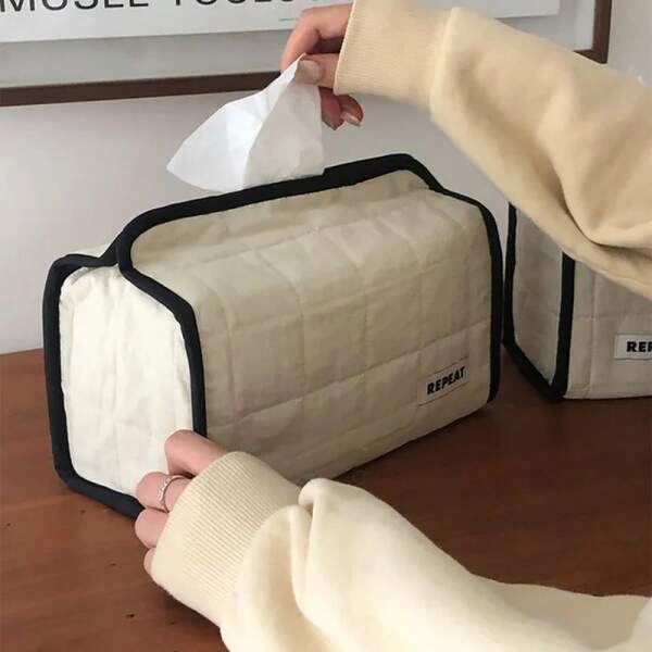 Caja de pañuelos de estilo coreano con diseño de cartón de leche cuadrado, dispensador de pañuelos de pie, soporte rectangular para pañuelos de papel, caja para toallitas húmedas