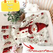 [Cozy Blanket] Soft & Warm Cozy Snowman & Tree Pattern Flannel Blanket| Anti-Ball Design, Sofa, Bed, Office Or Travel, Festive Holiday Decor, Decorations 280gsm Room Decor Home Essentials Decor Bedroom