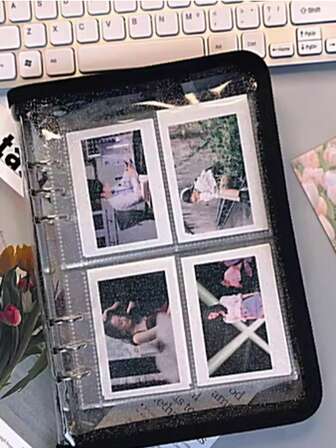 A5サイズ 6リング式 ルーズリーフカードホルダー 10枚セット、スリーブポケットアルバムページ、挿入スリーブと交換用ページ、星集めカード収納に適したA5バインダー用リフィル