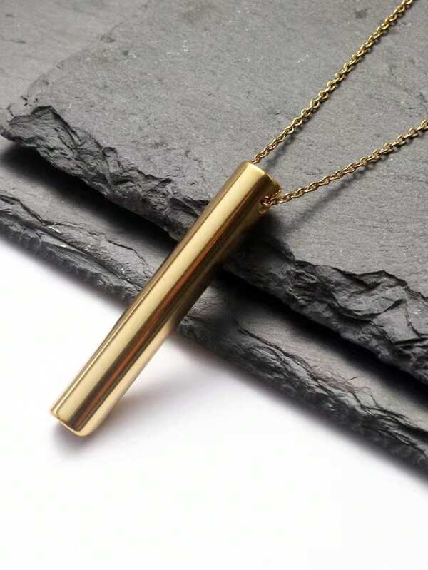 Adjustable Titanium Steel Simple Whistle Necklace, Fashionable & Versatile, Popular Cross-Border Seller