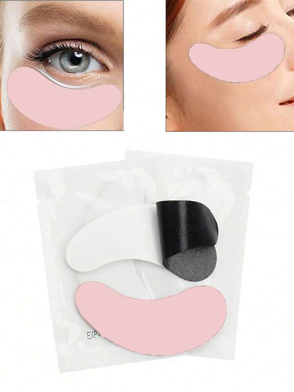 100pcs/2pcs Grafted Eyelash Eye Patch, Black Film Isolated Eyelash Pad, Transparent Packaging Black Film Eye Patch, Eye Pad, Eyelash Sheet, For Eyelash Extension Eyelash Tip Sticker Package, Black Patch Makeup Tool