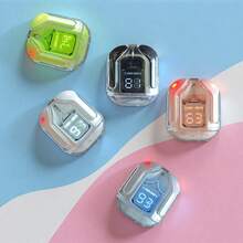 TWS T2 无线耳机，带 LED 电量显示，立体声蓝牙耳机 5.3，TWS T2 无线蓝牙耳机，无线蓝牙耳塞，透明 ENC 电量显示立体声耳机，兼容智能手机 - 均碼 - 查看 4