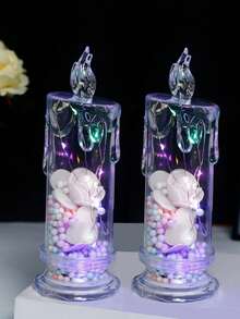 LED Creative Floral Candles, Electronic Wax Candle Lights, Gifts For Valentine's Day, Proposal, Wedding, Party, Birthday - Colored Light - View 24