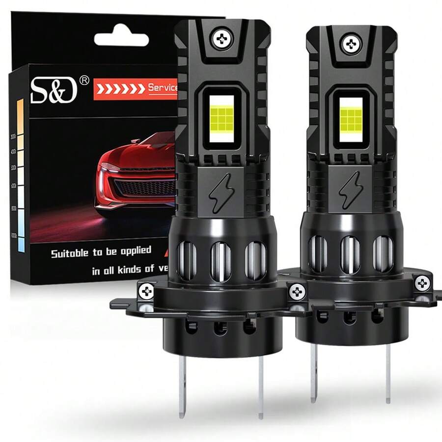 S&D H7 Led Lights 30000LM 70W Headlight Bulbs Canbus NO Error Auto Turbo Light Fog Lights Plug Play 6000K 12V - H7 - View 1