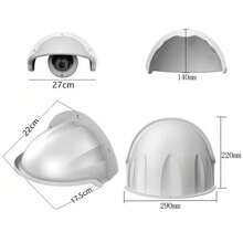 Security Camera Sun Rain Shade Cover Shield CCTV Home Dome Cam Protection Cover - Black - View 7