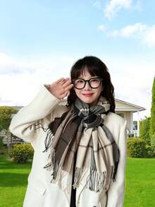 New Classic High-End Fashionable Double-Sided Cashmere Warm Scarf, Versatile For Couples, Teachers, Students, Birthday Gifts, Warm Long Thick Neck Warmer, Japanese/Korean Style Boyfriend Gift