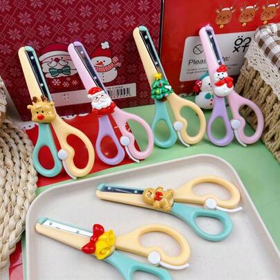 1PCS Scissors Handmade Paper Cutting Knife Cardboard Scissors No-Injury Hand Scissors Rabbit Scissors Art Craft Scissors Plastic Scissors Student Scissors Handmade Scissors Stationery