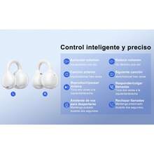 Audífonos Inalámbricos Con Traductor Para Celulares y Tablet Android y IOS, Auriculares Bluetooth Diseño de Pendiente One-Ear, Cancelación de Ruido, Traducción en Tiempo Real, Para Uso Diario, Gimnasio, Viaje, Compactos, Fácil de Usar - Blanco - Ver 3