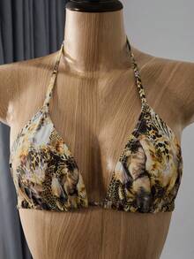 Bellisia Maillot de bain bikini fleuri coloré et mignon pour femmes, adapté pour sortir en vacances d'été à la plage - Multicolore - Voir 2