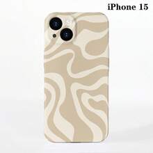 1pc Minimalist Asymmetrical Patchwork Pattern Glossy Hard Shell Phone Case, Suitable For IPhone 11/12/13/14/15/16 Pro Max