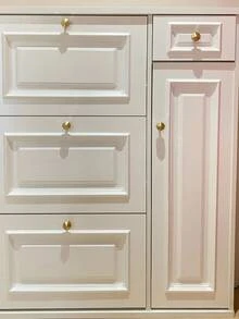 1/2/4 Pieces Of Gold Handles, Light Luxury And Elegant Cabinet Handles, Home Decoration Hardware Handles, Modern Simple Drawer Handles, Shoe Cabinet And Dressing Table Single Hole Knobs, Including Screws, Very Suitable For Kitchen And Furniture Decoration - Gold - View 2