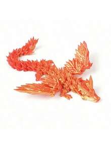 New Upgraded 4D Printed Pterosaur Model, Crystal Flying Dragon With Wings, Movable Joints, Creative Ornament, Action Figure Gift, Decoration Toy, Birthday/Holiday Gift - Multicolor - View 8