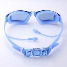 Gafas De Natación con Tapa Oídos Para Niños Lente Electroplating - Azul - Ver 6