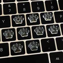 30 件可爱美甲打字工具 - 可选择可爱猫头或俏皮猫爪设计，仅限单一款式（无混合），非常适合在打字时保护指甲 - 彩色 - 查看 2