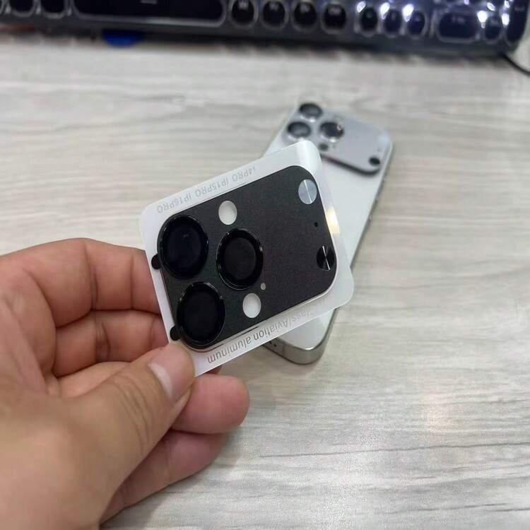 High Strength Glass Lens Cover Protector Film Compatible With IPhone 14/15/16 Pro Max - Silver - View 3