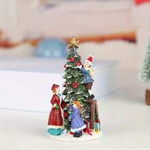 1. 圣诞主题装饰品，一家三口爬梯子装饰圣诞树雕像，适合圣诞家居餐桌派对装饰，精美圣诞礼物，圣诞装饰品，家居圣诞礼物，圣诞装饰 - 彩色 - 查看 4