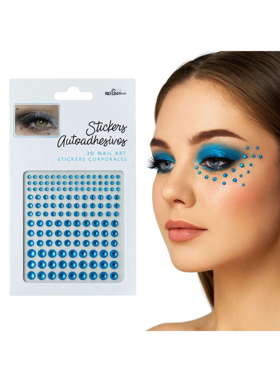 Tesouro direto Import Adhesive Rhinestones For Makeup, Arts And Costumes - 藍色 - 查看 1