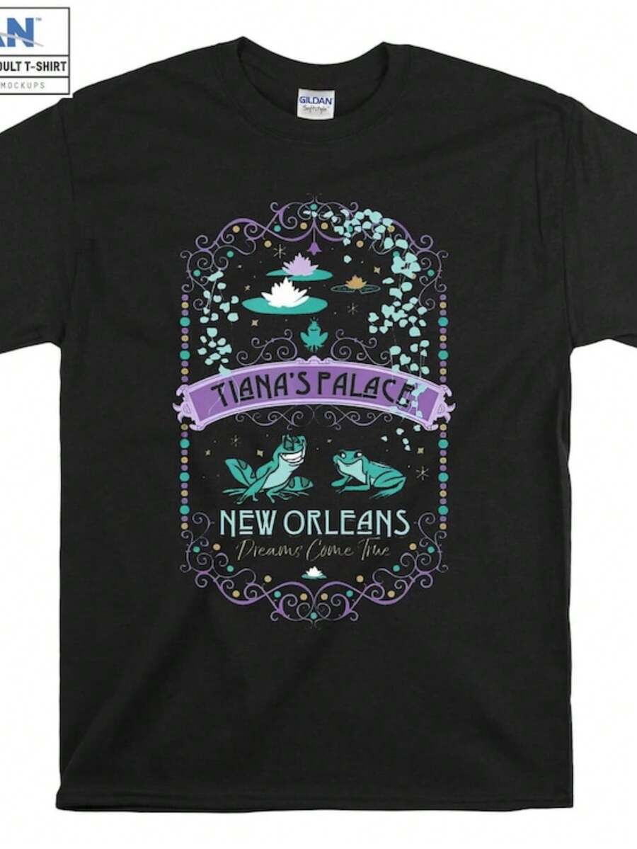 Tiana's Palace New Orleans Logo T-Shirt Hoodie Kids Child Tote Bag Tshirt - màu đen - Xem 1