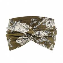 1件装女士新款波西米亚佩斯利花纹复古印花瑜伽头带，弹性运动交叉发带，发饰，头巾式头带，秋冬季保暖发带，适合度假装扮，女士优雅围巾，女士头巾，柔软头巾