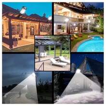 1 pieza Luces solares de calle, Luz solar de pared COB de 59 con control remoto, resistente al agua, con sensor de movimiento, para iluminación de áreas y patios, luces solares de ángulo amplio, para iluminación eficiente de energía al aire libre, lámpara de de jardín, calle y patio