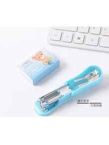 Set de capse mini - Capse compacte drăguțe pentru studenți, cu culori asortate (culoare livrată aleatoriu), pentru uz la birou și școală