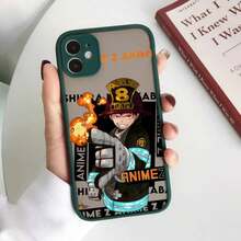 Anime Fire-Fire Cover Compatible With Phone Case New Shockproof Cover Compatible With  16 15 11 12 13 Mini 14 Pro XR X Xs Max Silicone Hard Cover, Cover Compatible With  17 Case,  17 Pro Case,  17 Pro Max Case - Z1 - 查看 5