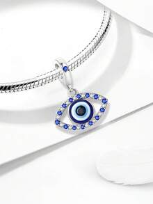 1个镀银可爱女孩太阳镜吊坠，适合DIY手链和女士饰品