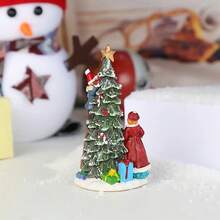 1. 圣诞主题装饰品，一家三口爬梯子装饰圣诞树雕像，适合圣诞家居餐桌派对装饰，精美圣诞礼物，圣诞装饰品，家居圣诞礼物，圣诞装饰 - 彩色 - 查看 5