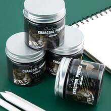 1pc Sketch Charcoal Powder, Quick-Drying Charcoal Powder, Art Student Sketch Charcoal Powder, Water-Soluble Dry & Wet Use Charcoal Powder, Water-Soluble Graphite Charcoal Powder Box, Lightweight Multifunctional Art Supplies, Specially Designed For Art Students And Art Exam Sketching.