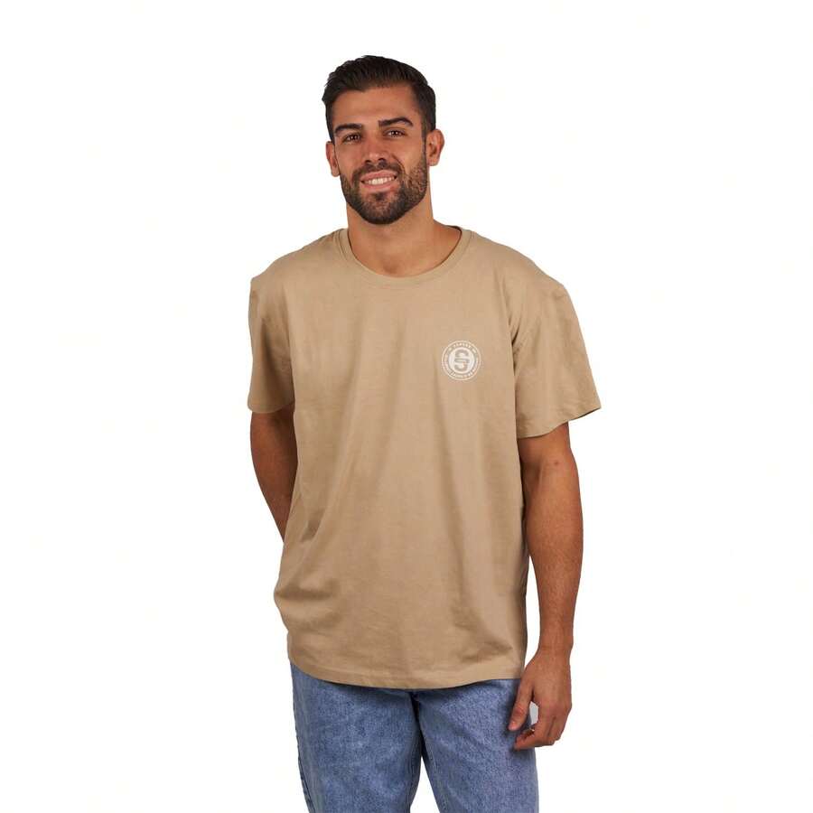 Camiseta manga corta Basic Oversize SPRBCO-002 para Hombre - Entrega 24/48 horas en Peninsula y Baleares - Beis - Ver 1