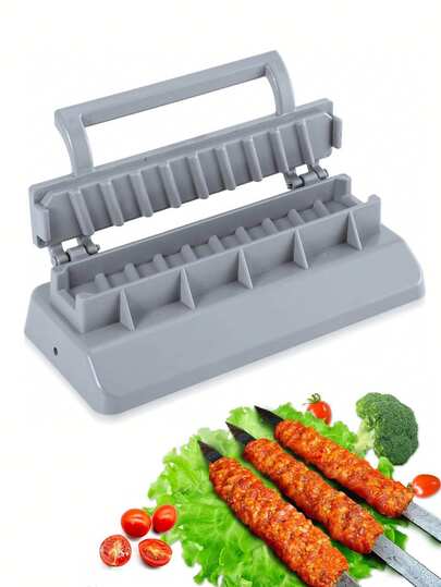 Kebab Maker, Plastic Kebab Maker Machine Press Reusable Easy Kebab Maker Barbecue Skewers Kebab Maker Grill Tool For Turkish Kebab Outdoor Barbecue Party BBQ Gadget