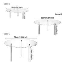 1 Set Acrylic Dessert Stand, Round Cake Display Rack, Transparent Exhibition Shelf For Birthday, Wedding - Clear - View 2