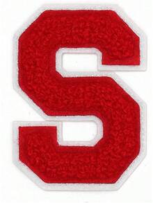 Letter O - 2-1/2 Chenille Varsity Iron-On Patch By Pc, TR-12154 (Red) - Red - View 1