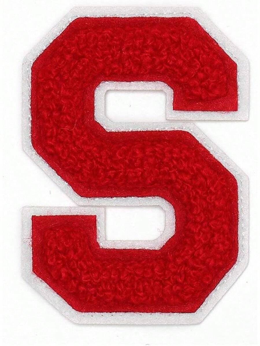 Letter O - 2-1/2 Chenille Varsity Iron-On Patch By Pc, TR-12154 (Red) - Red - View 1