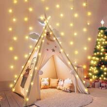 1 pieza Luces de cadena de bola de cristal LED, luces de decoración de ambiente para carpa de camping al aire libre, lámpara de bola de cristal, decoración para habitación, patio exterior