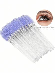 50/100/200pcs Disposable Black Eyelash Brushes, Mascara Wands, Eyebrow Brushes, Small Makeup Brushes - Multicolor - View 10