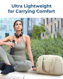 Women's Gym Bag, Travel Duffel Bag With Wet Pocket, Lightweight Carry-On Weekender Duffel Bag, Waterproof - 棕色 - 查看 8