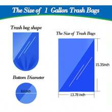 1 galón 140 piezas 0.81 gal pequeñas bolsas de basura negras fuertes 0.8 galones 1 galón 1.2 galones bolsas de basura de baño bolsas de basura para baño mini bolsas para cesta de residuos apto - 1 galón Negro - Ver 3